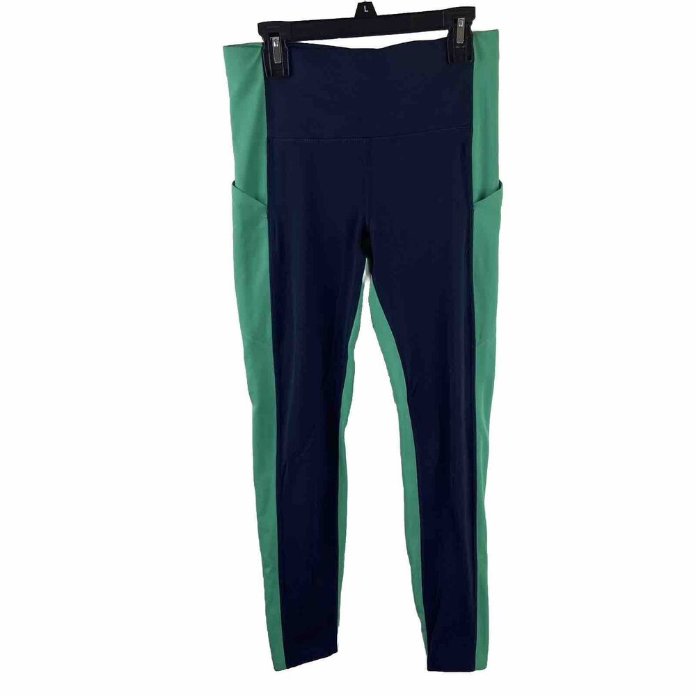 ATHLETA Chatarunga High Rise Legging Womens Sz Small Navy/Green Athleisure